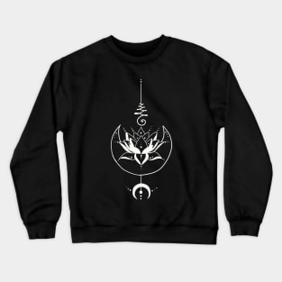 Lotus Flower Moon Rainbow Crewneck Sweatshirt